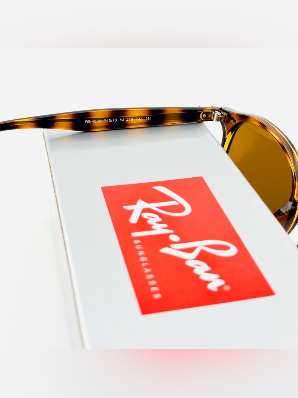 Ray-Ban Sunglasses RB4306 Polished Light Havana Frame B-15 Brown Lenses UNISEX! - Picture 12 of 14